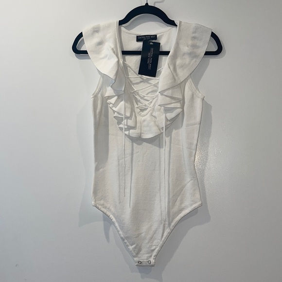 Central Park West Tops - NWT Central Park West Ruffle Body Suit